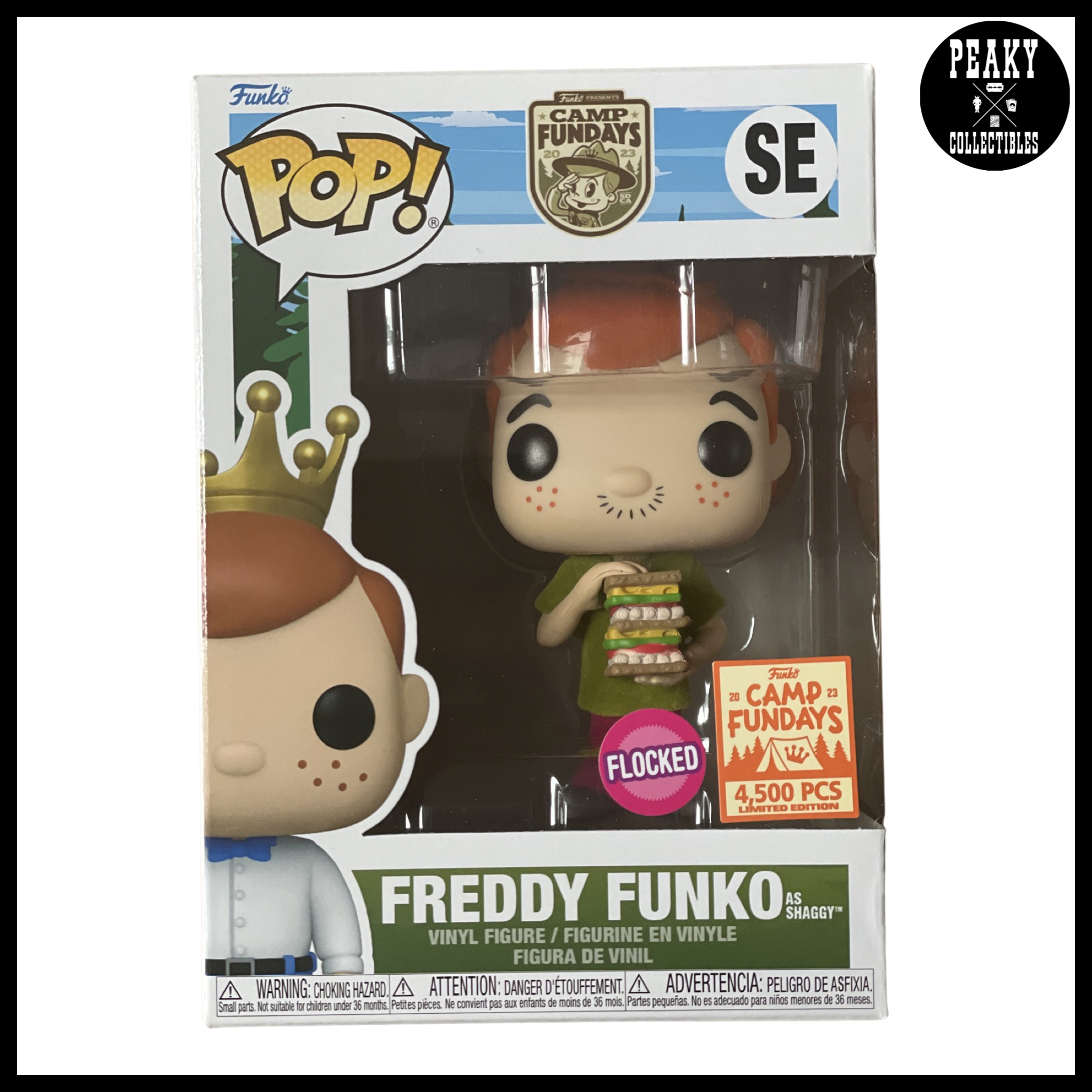 Freddy Funko as Shaggy Flocked - Camp Fundays 2023 - Scooby Doo - LE 4500  pcs