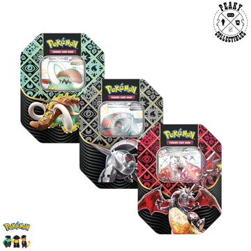 Pokémon TCG: Scarlet & Violet 4.5 Paldean Fates Tin - Great Tusk/Iron Treads/Charizard - Bundle