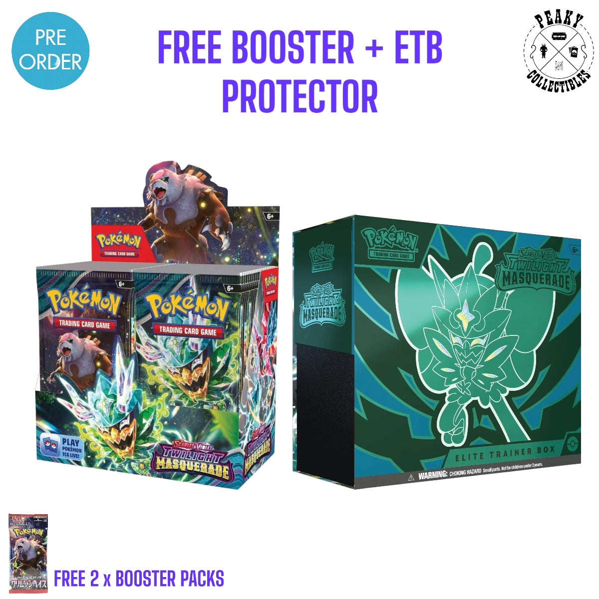 Pokemon - Scarlet & Violet - Twilight Masquerade - Booster Box and ETB Bundle