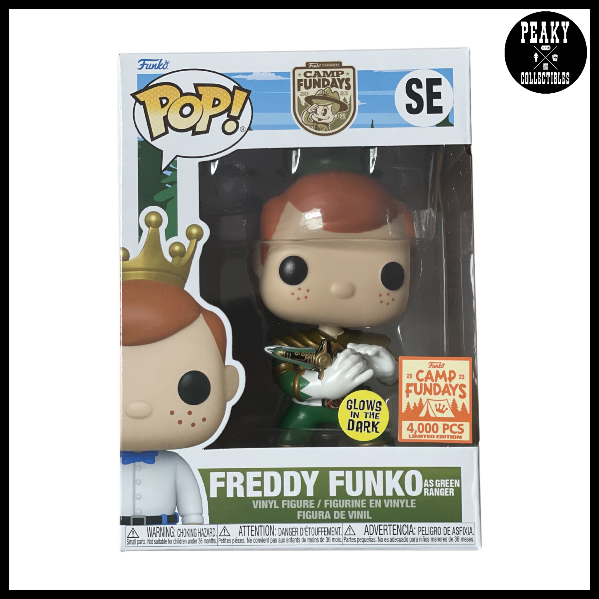 Freddy Funko as Green Ranger Glow in the dark Funko Pop - Camp Fundays 2023 - Power Rangers - LE 4000 pcs