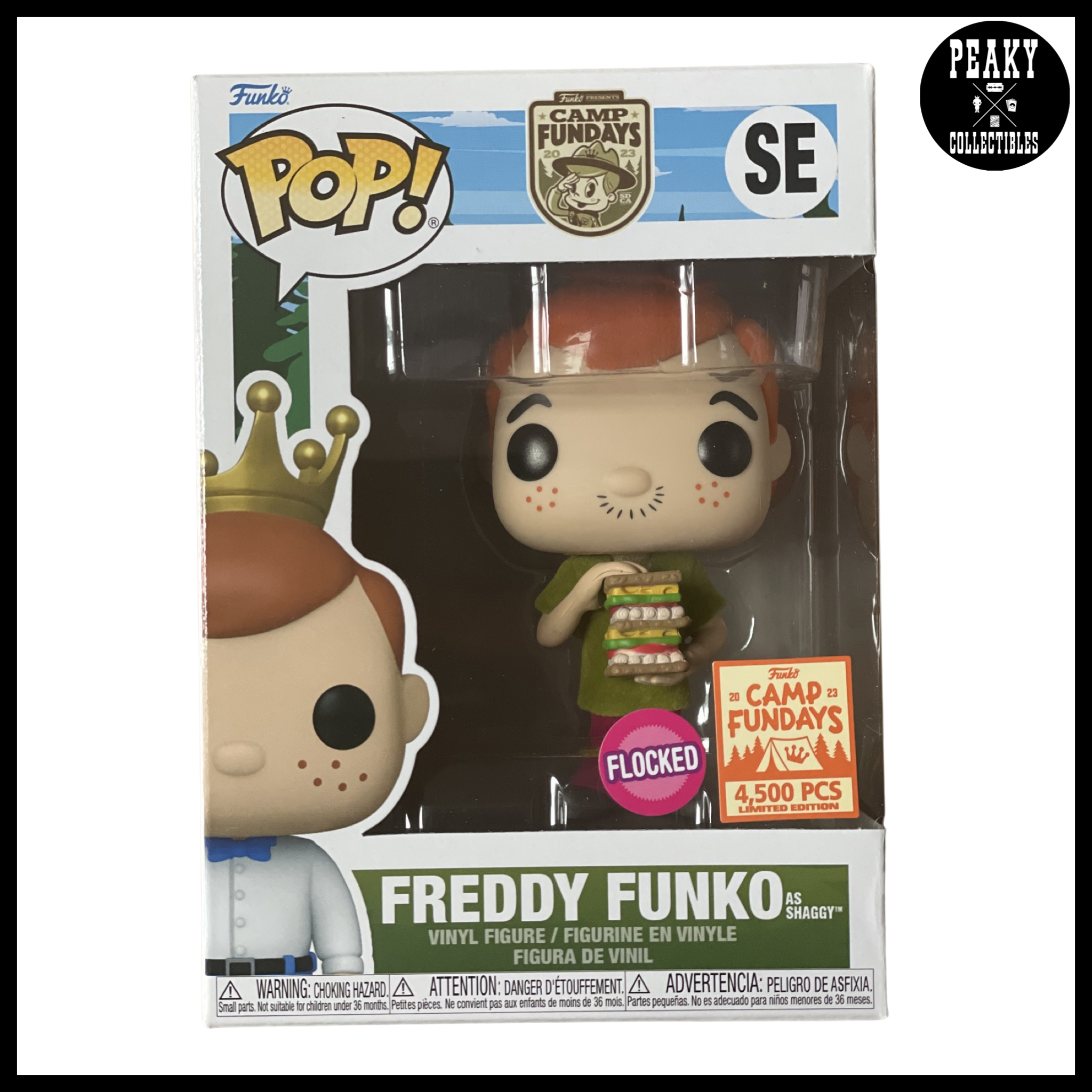 Freddy Funko as Shaggy Flocked - Camp Fundays 2023 - Scooby Doo - LE 4500 pcs