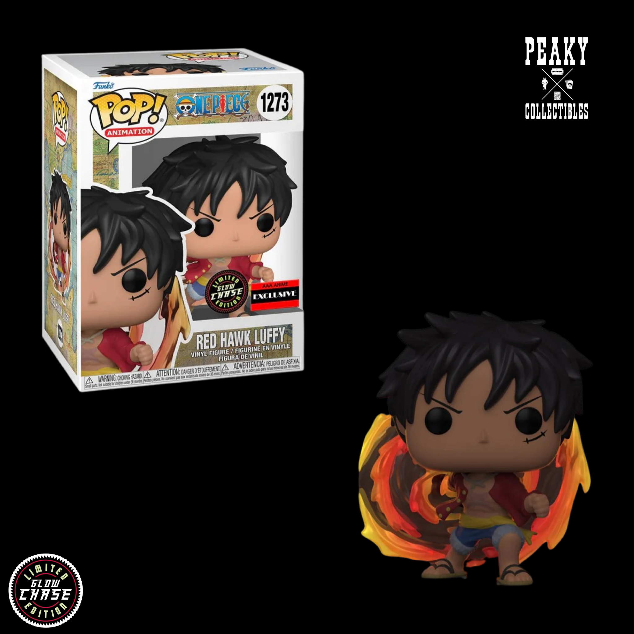 Red Hawk Luffy Glow In The Dark Chase #1273 - One Piece - AAA Exclusive